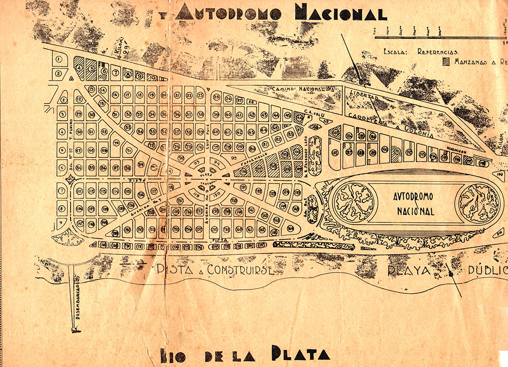 1940 -Plano de venta de solares Barrio Autódromo Nacional