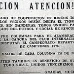 1976 – Colecta para instalación de alumbrado en cancha