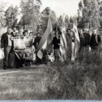 1980 – Club de Leones Rincón de la Bolsa -Ofrenda floral a nuestro prócer.