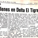 1972 – Terraplenes en Delta El Tigre.