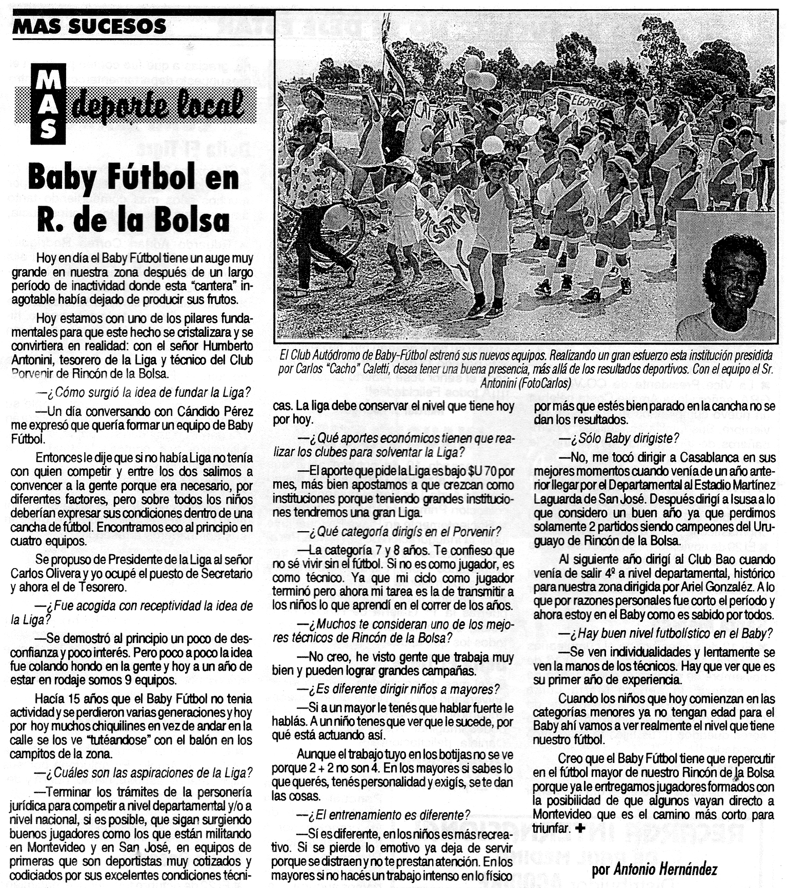 1995- Resurgimiento del Baby Fútbol. Fuente Más Sucesos. Foto 0437